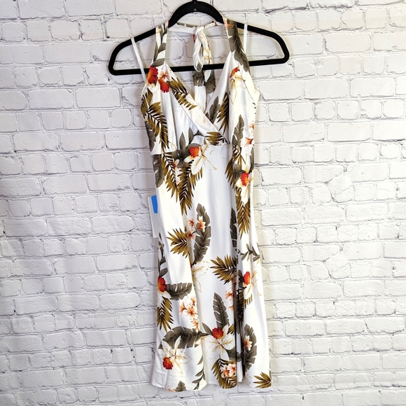 Vintage Dresses & Skirts - Vintage Two Palms Hawaiian Halter Top Tie Dress
